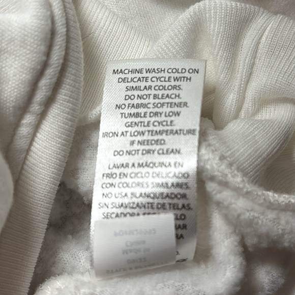 WILDFOX “Pizza Never Lies” Oversized Cotton Blend Sweatshirt WHITE / SMALL - Picture 10 of 11